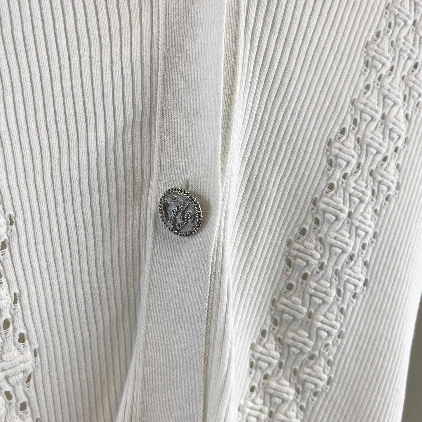 Chanel Chanel 17C White Cardigan Sweater Knitwear White 36 Top US 4