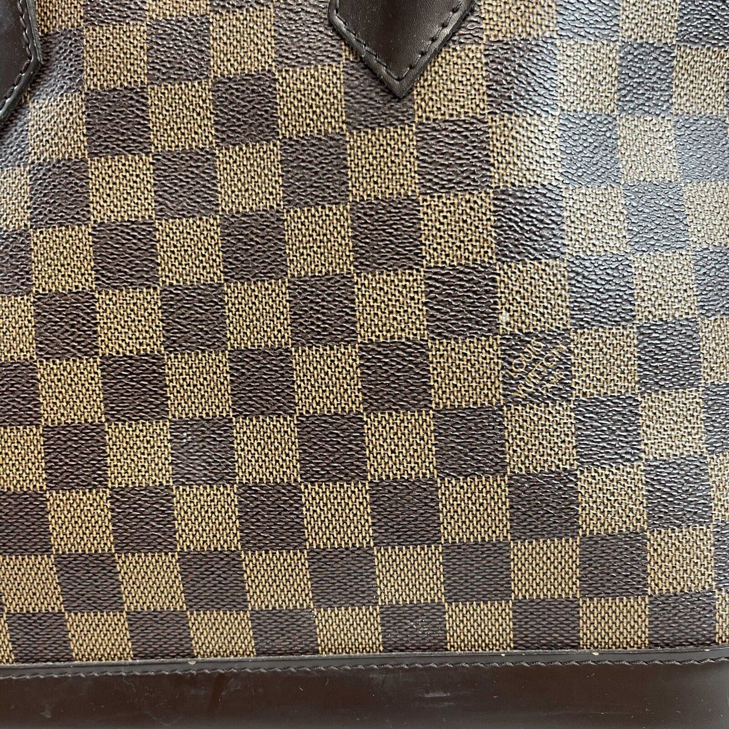 Louis Vuitton Alma Handbag Damier Ebene PM Brown W/ Lock & Keys