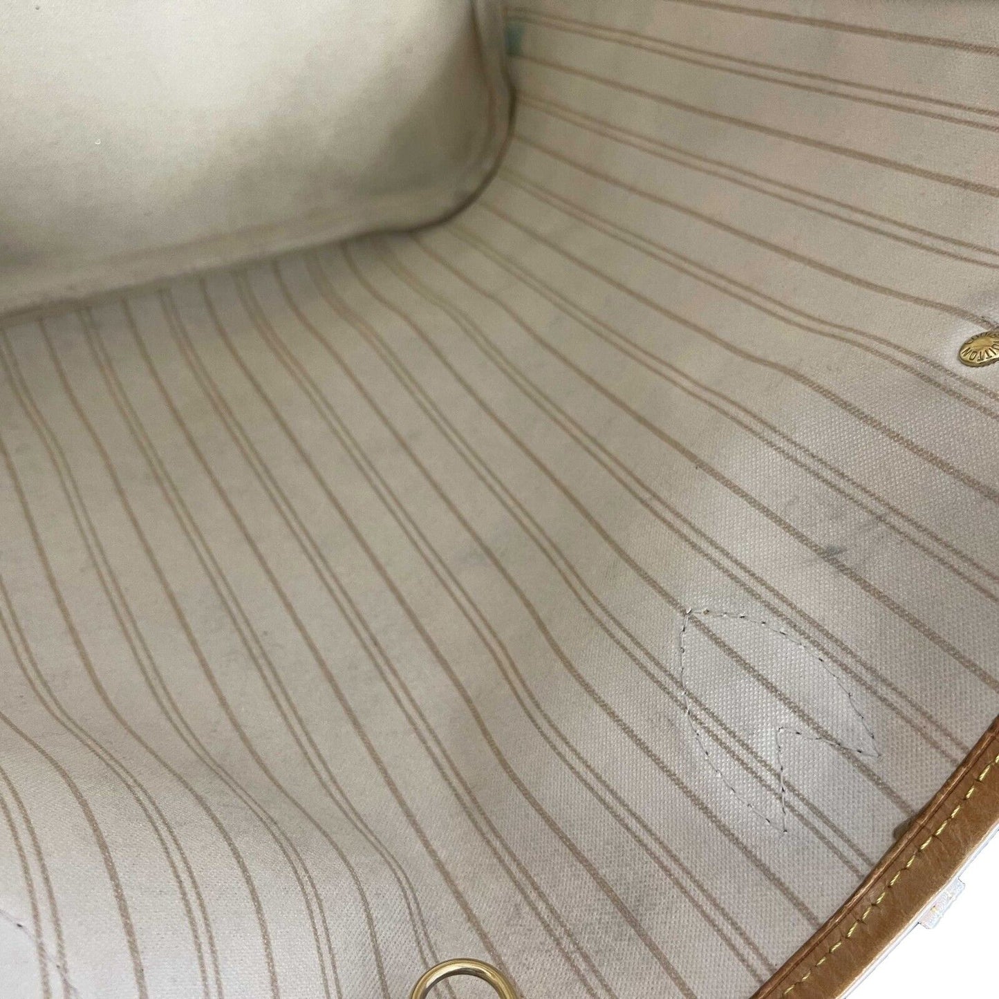 Louis Vuitton Neverfull NM MM Damier Azur Handbag