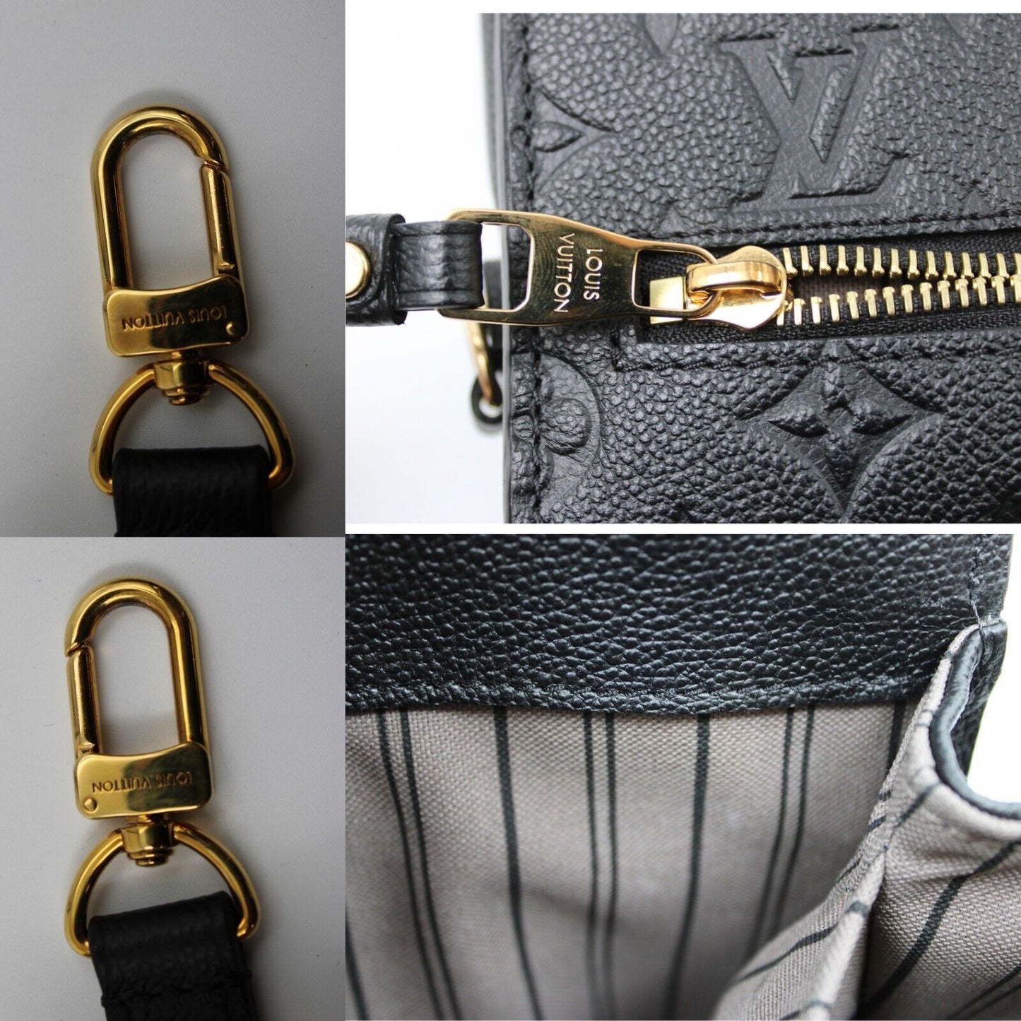 Louis Vuitton NEW Pochette Métis Empreinte Monogragram Black Crossbody