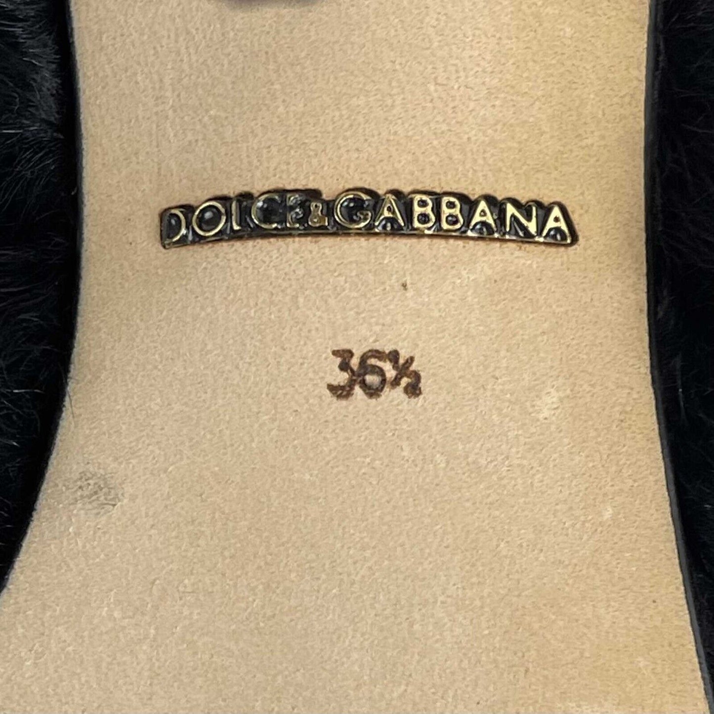 Dolce & Gabbana - Xiangao Lamb Fur Pumps - Black - 36.5 US 6.5