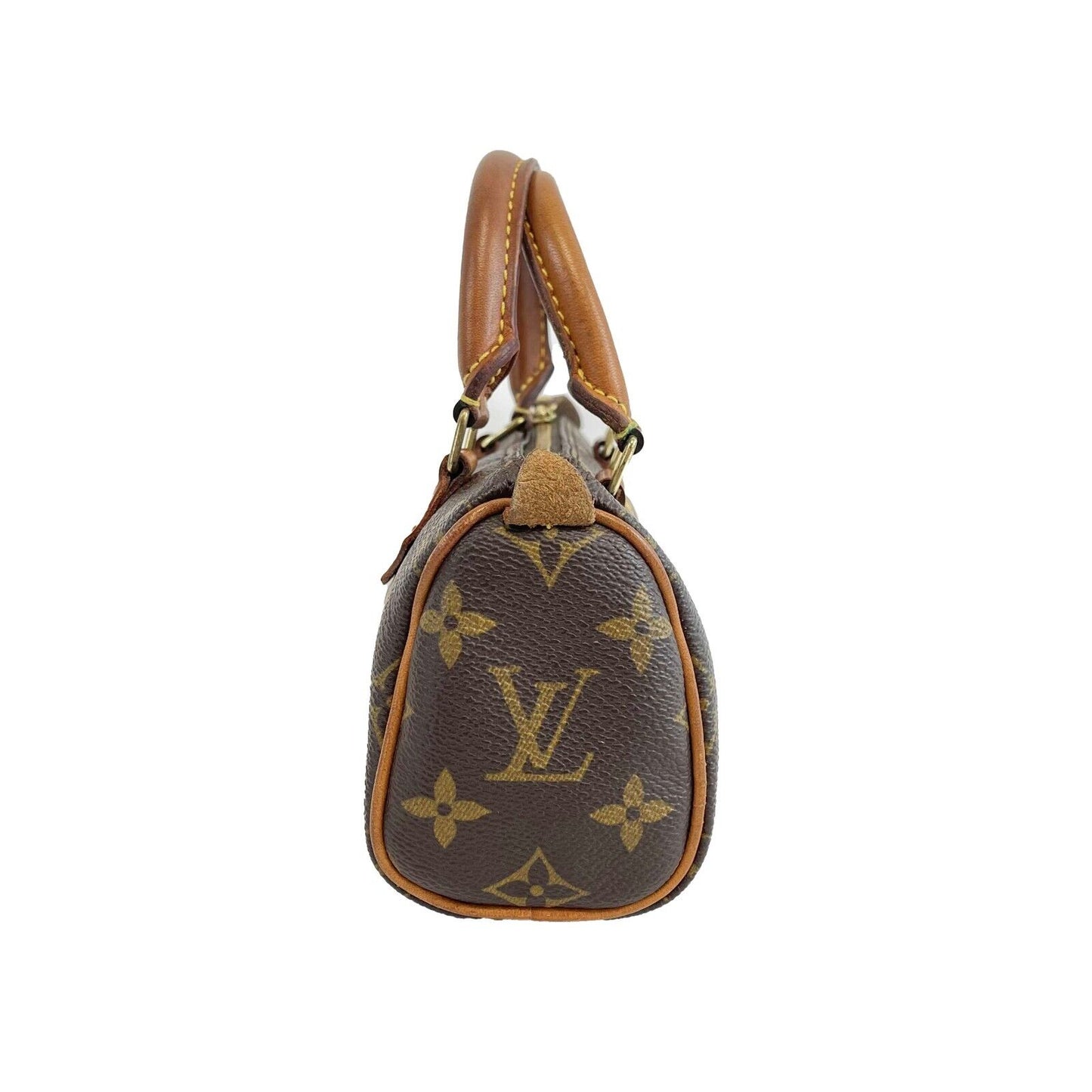 Louis Vuitton - Mini Speedy - Brown Monogram Top Handle Satchel w/ Strap