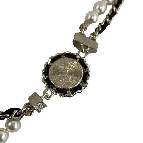 Chanel CC Faux Crystal Pearl Linked Chain Bracelet 2021