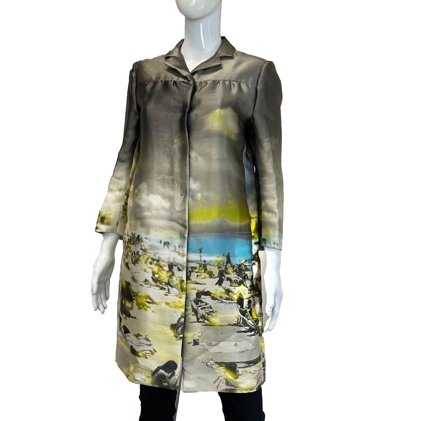 Prada Silk Printed Coat Super rare Multicolor - 38 US 2 Excellent Spring 2010