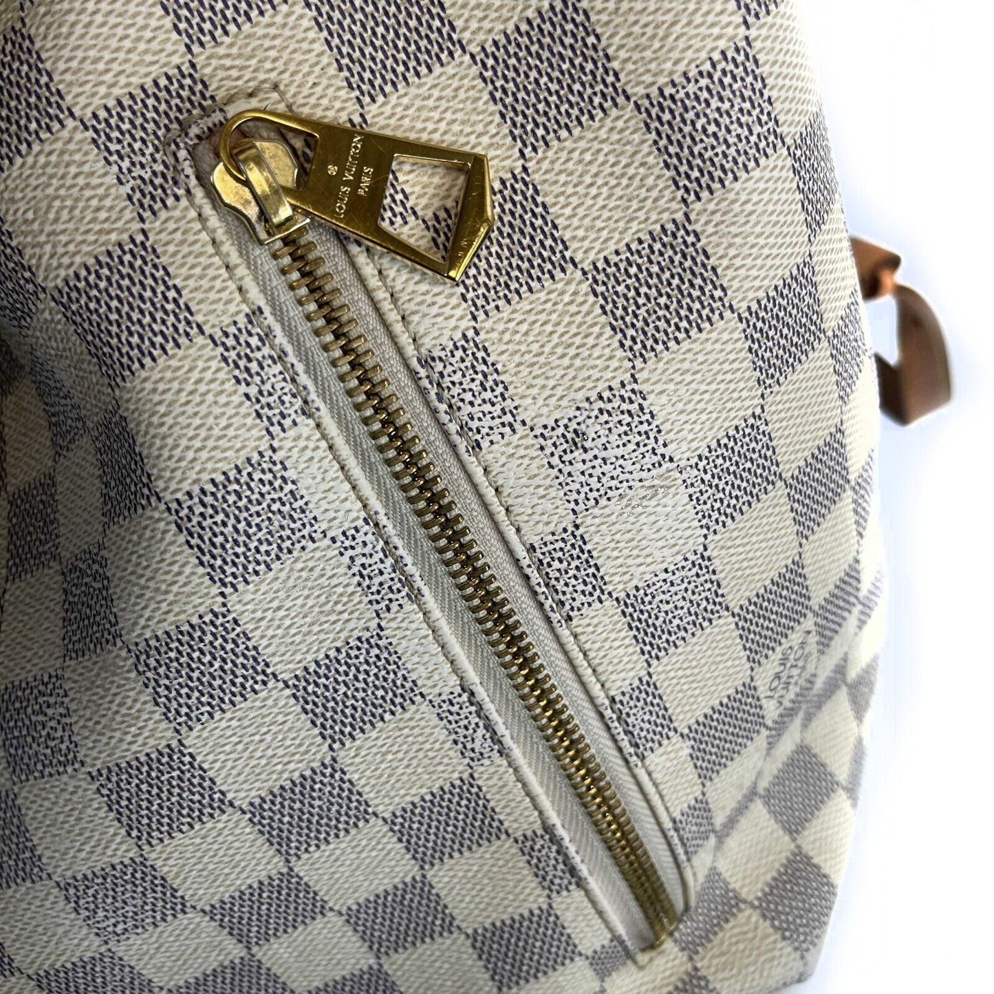 Louis Vuitton - Damier Azur Sperone Backpack - Cream / Blue Top Handle
