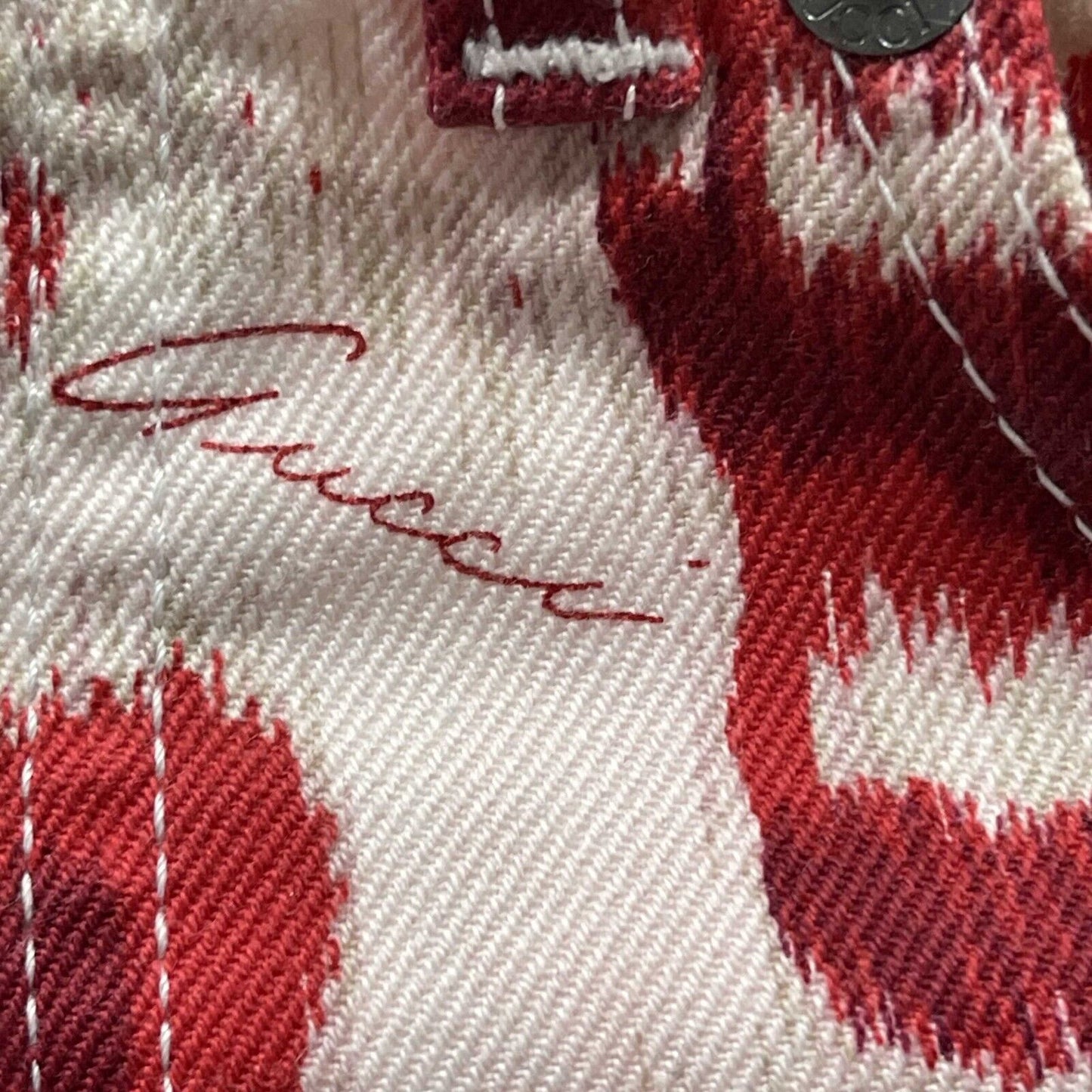 Gucci ULTRA RARE Runway Tom Ford Hawaii red and white jeans pants 38 US 2