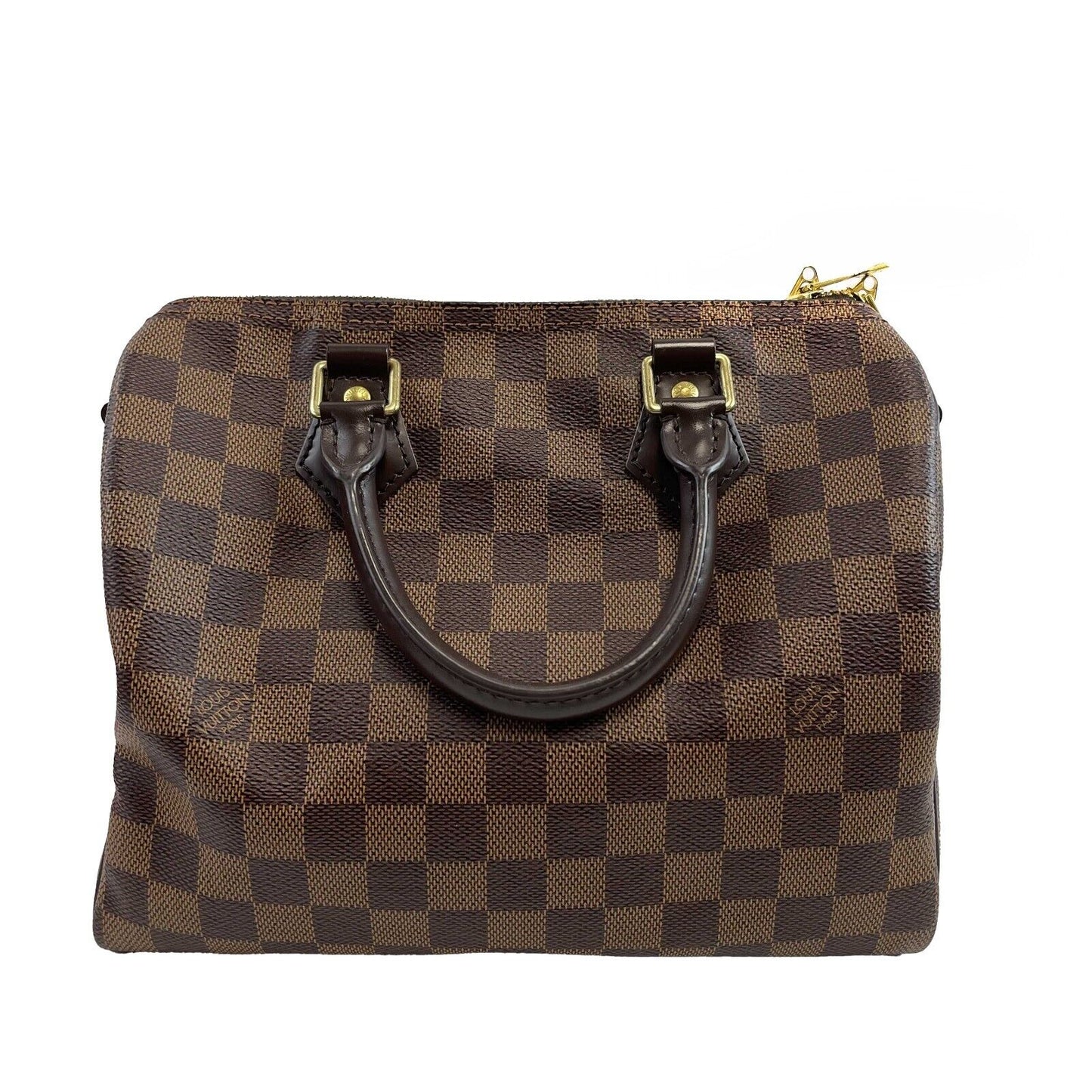 Louis Vuitton Speedy Bandoulier 25 Red Interior Damier Ebene Crossbody Brown