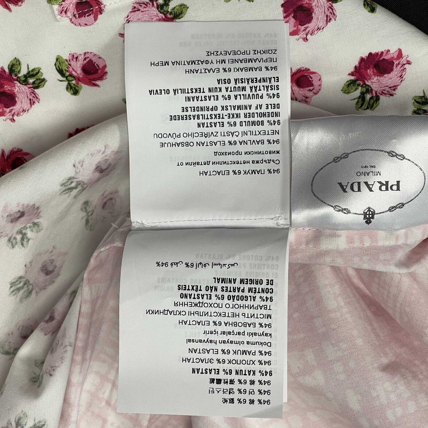 Prada Double Match poplin Button up shirt Rose Plaid 38 US 2 Excellent