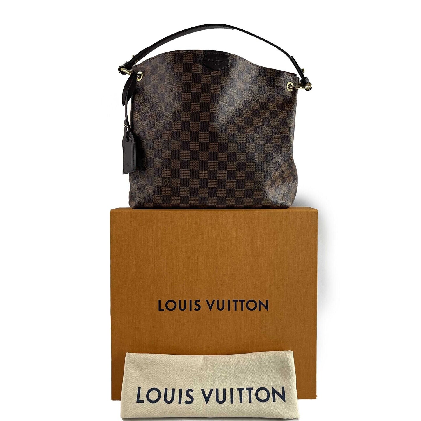 Louis Vuitton - LV Graceful Damier PM Ebene Canvas Shoulder Bag
