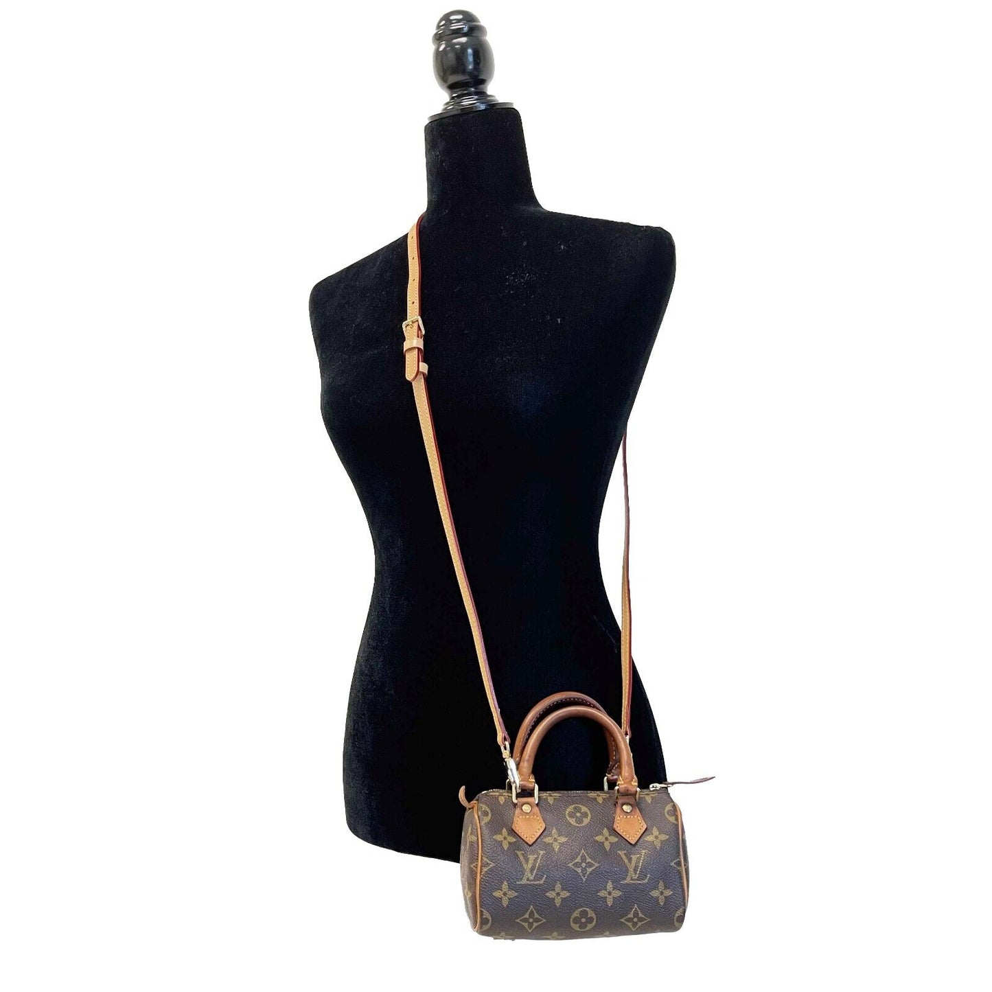 Louis Vuitton - Mini Speedy - Brown Monogram Top Handle Satchel w/ Strap