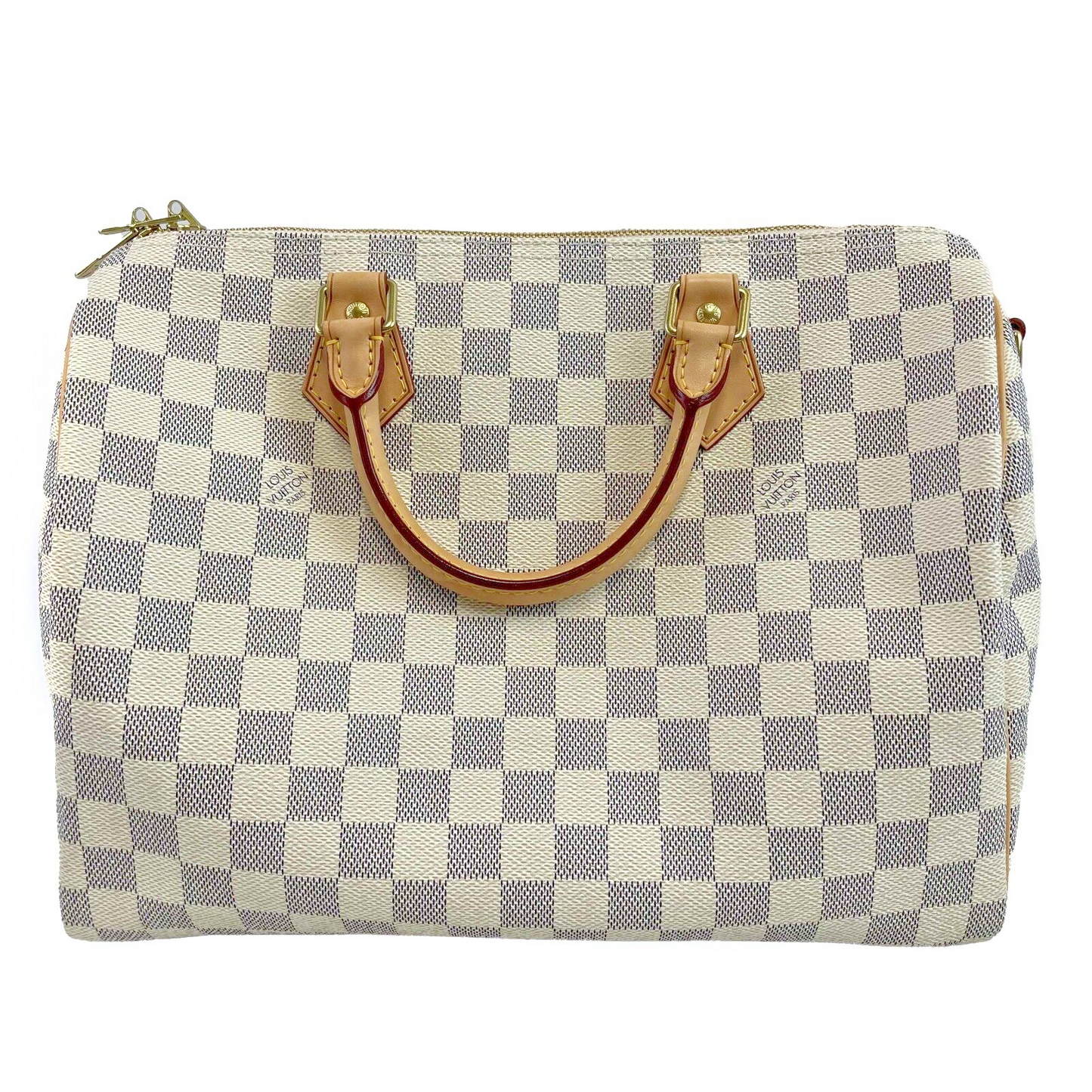 Louis Vuitton Speedy 30 Damier Azur White Handbag New w/ Box White