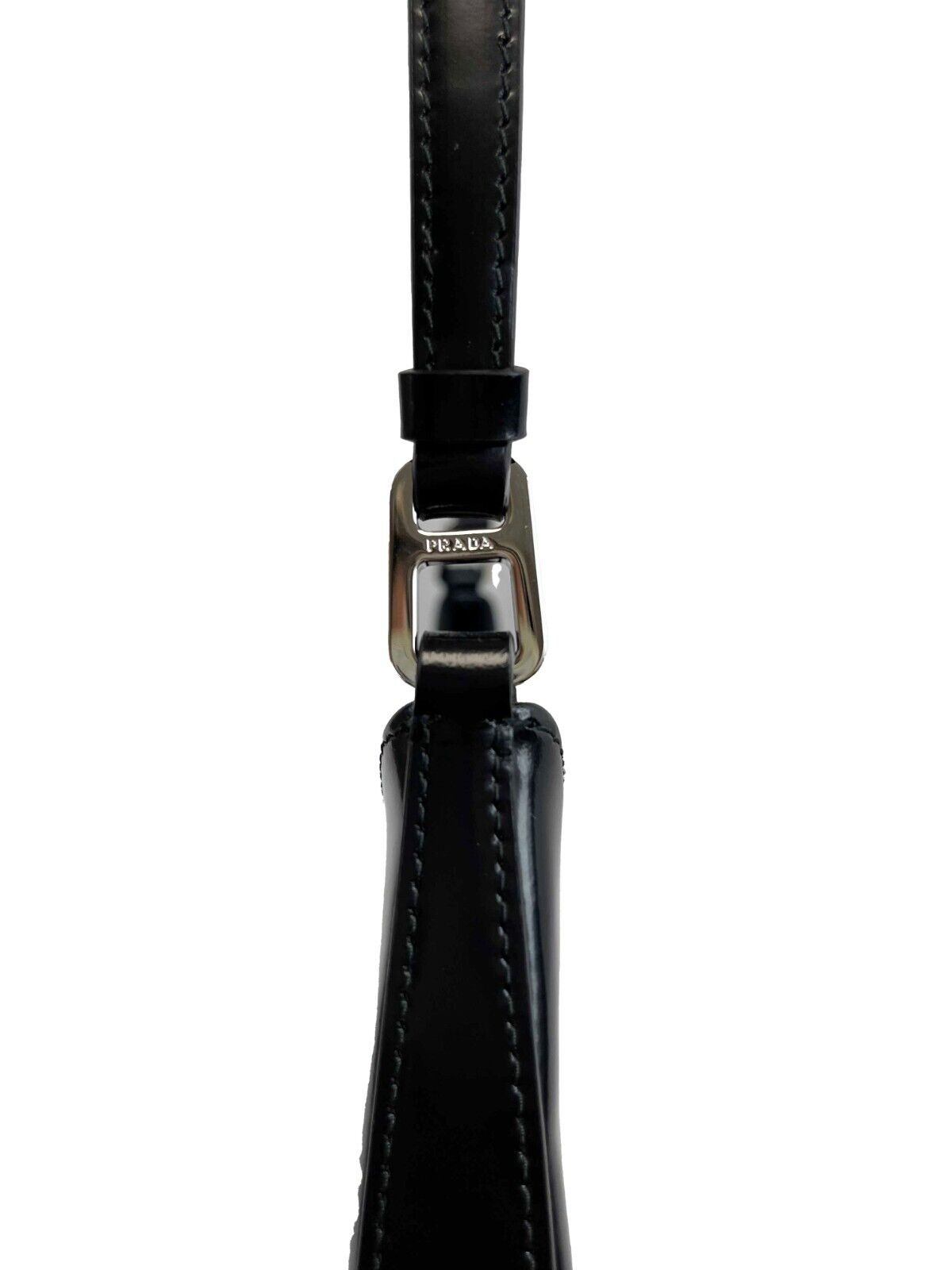 Prada New Cleo Brushed Leather Black Handbag