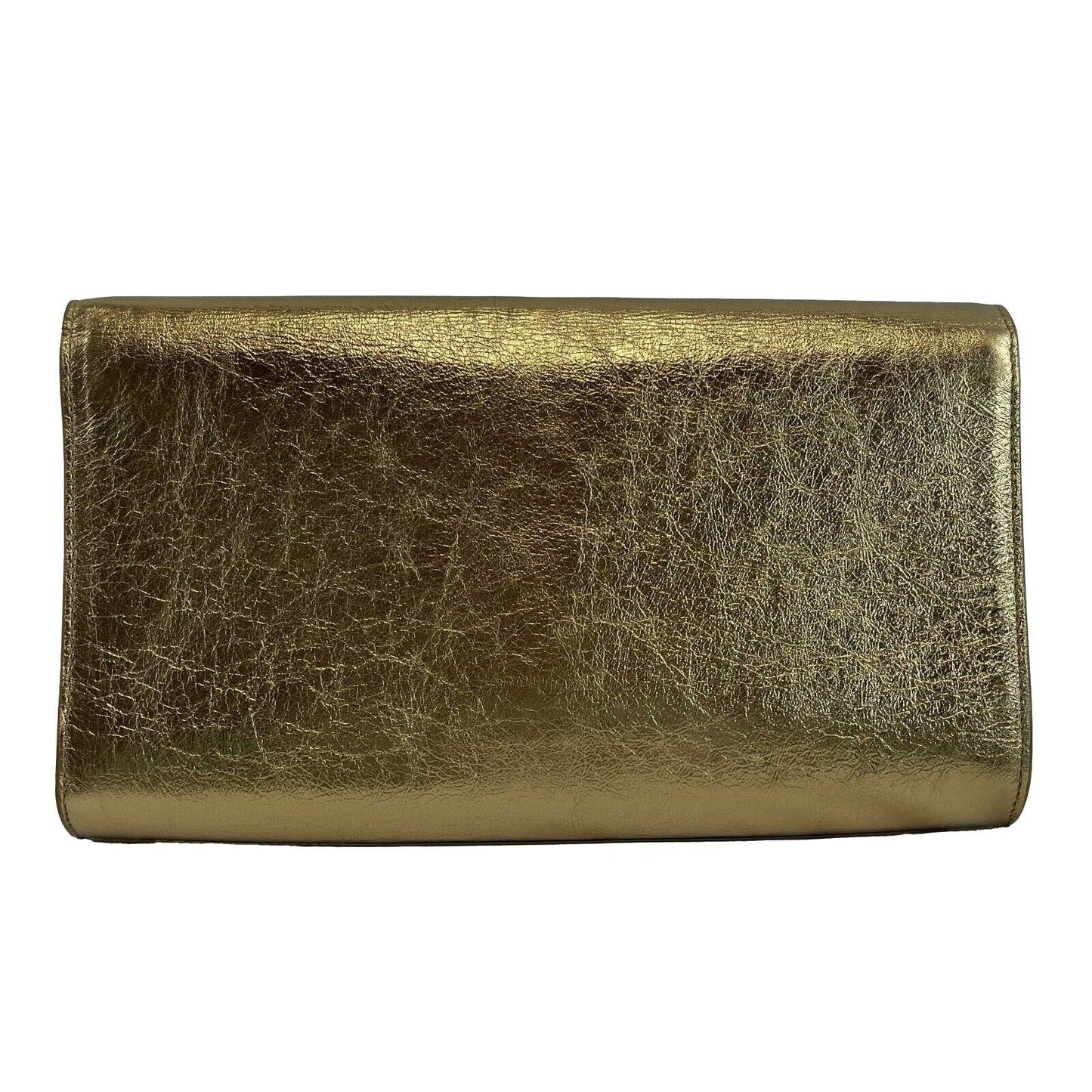 Saint Laurent Belle de Jour Metallic Gold Clutch