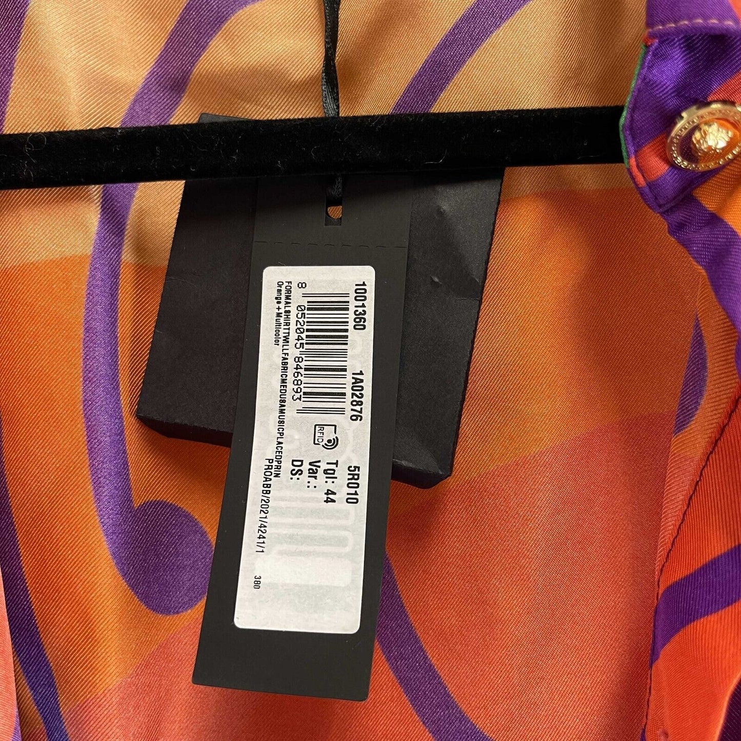 Versace Medusa Logo Printed Silk Multicolor Top - New w/ Tags