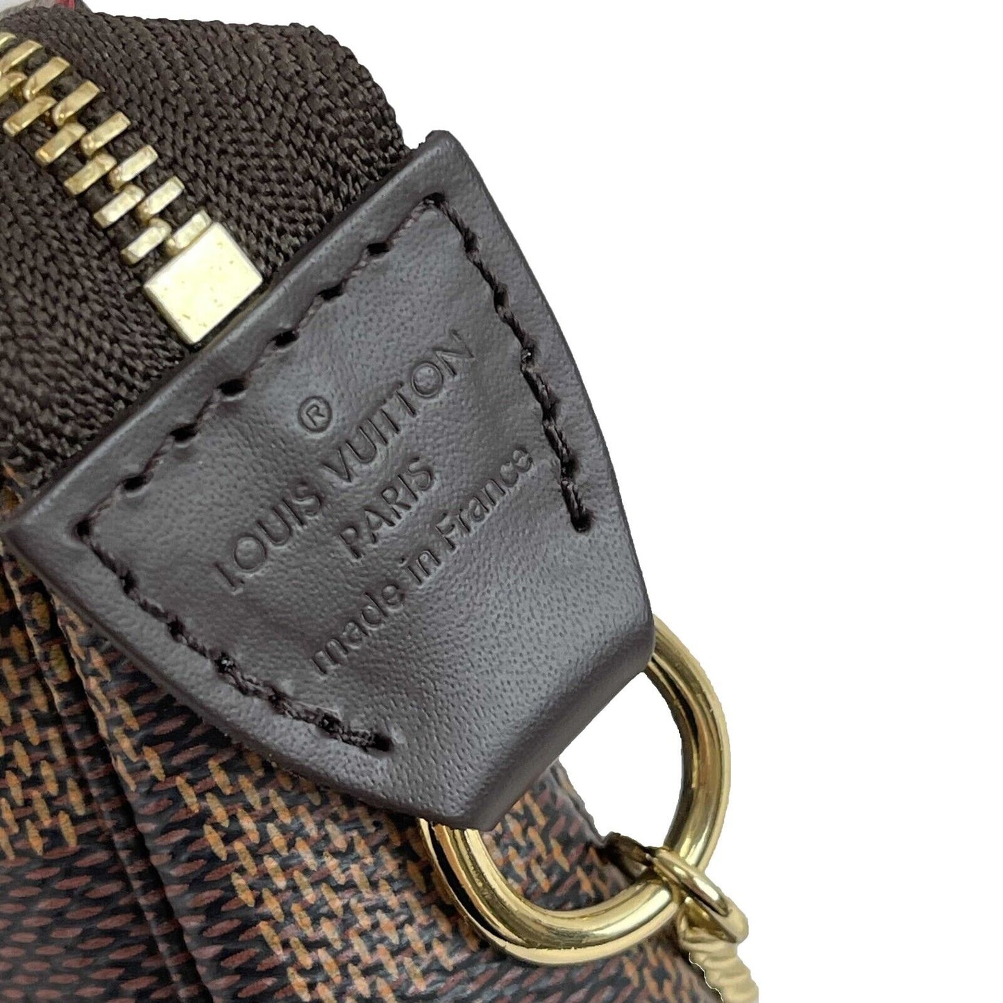 Louis Vuitton Mini Pochette Accessoires Damier Ebene Canvas Brown Pristine 2022