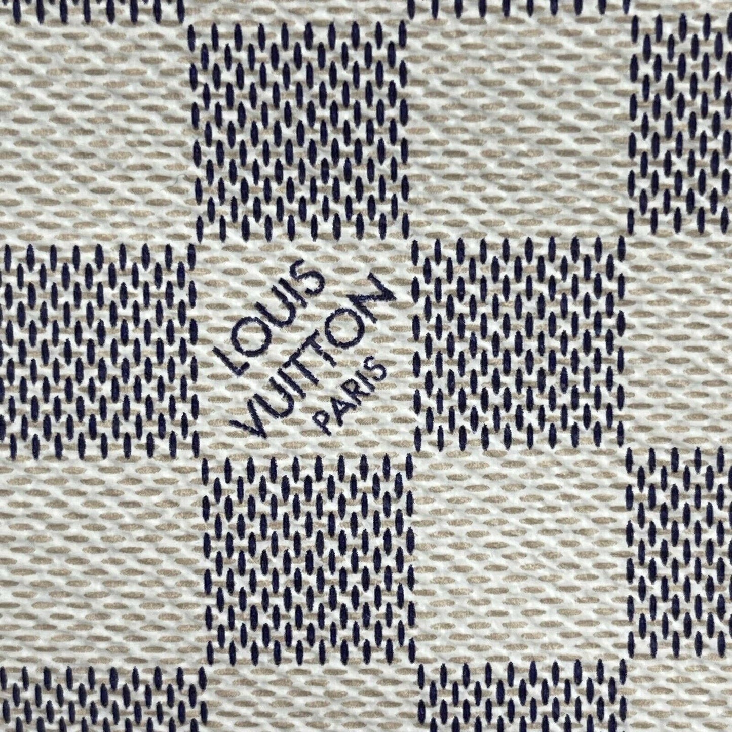 Louis Vuitton Damier Azur Canvas Cosmetic Pochette Pouch With Box White