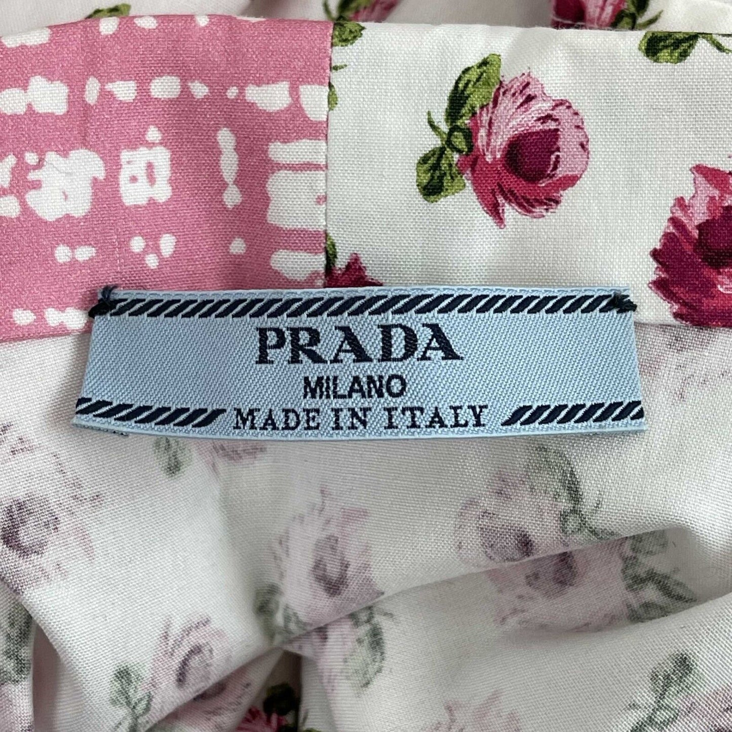 Prada Double Match poplin Button up shirt Rose Plaid 38 US 2 Excellent