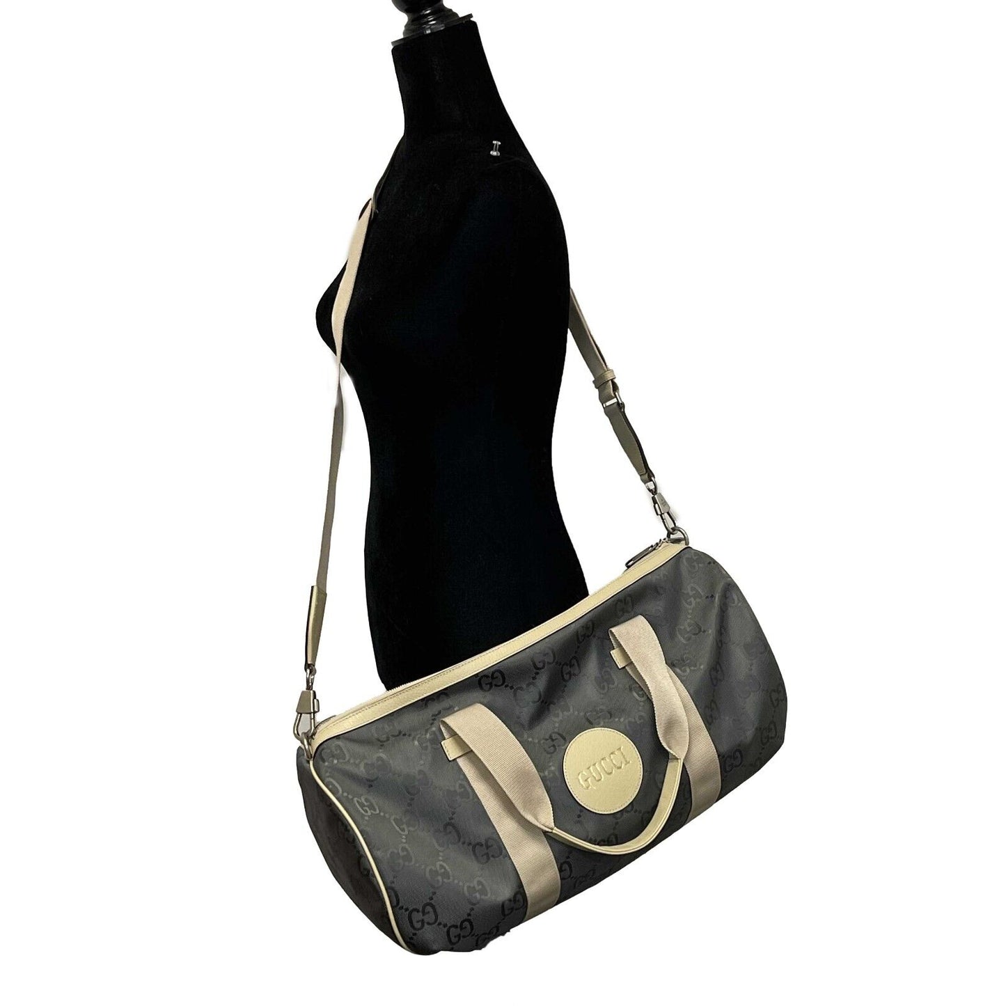 Gucci Off The Grid Duffle Econyl Nylon Monogram Graphite Handbag