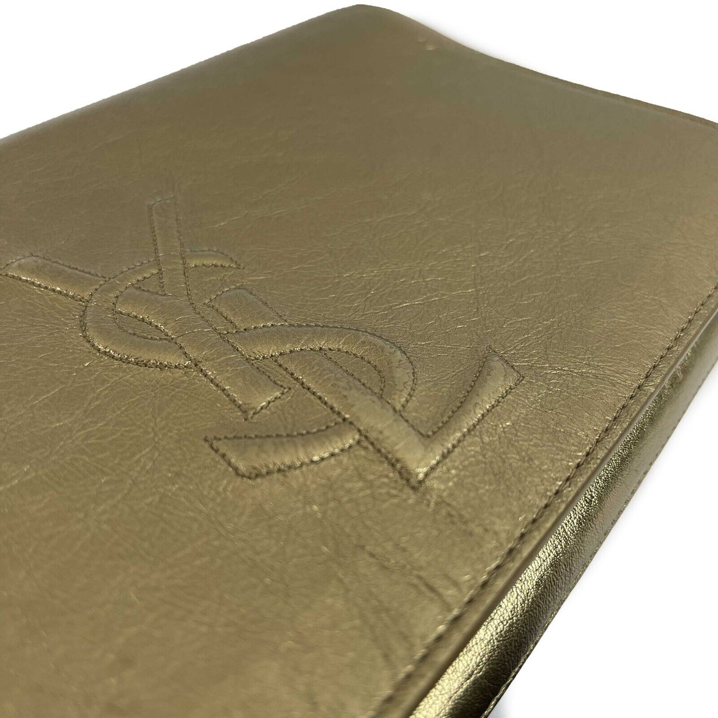 Saint Laurent Belle de Jour Metallic Gold Clutch
