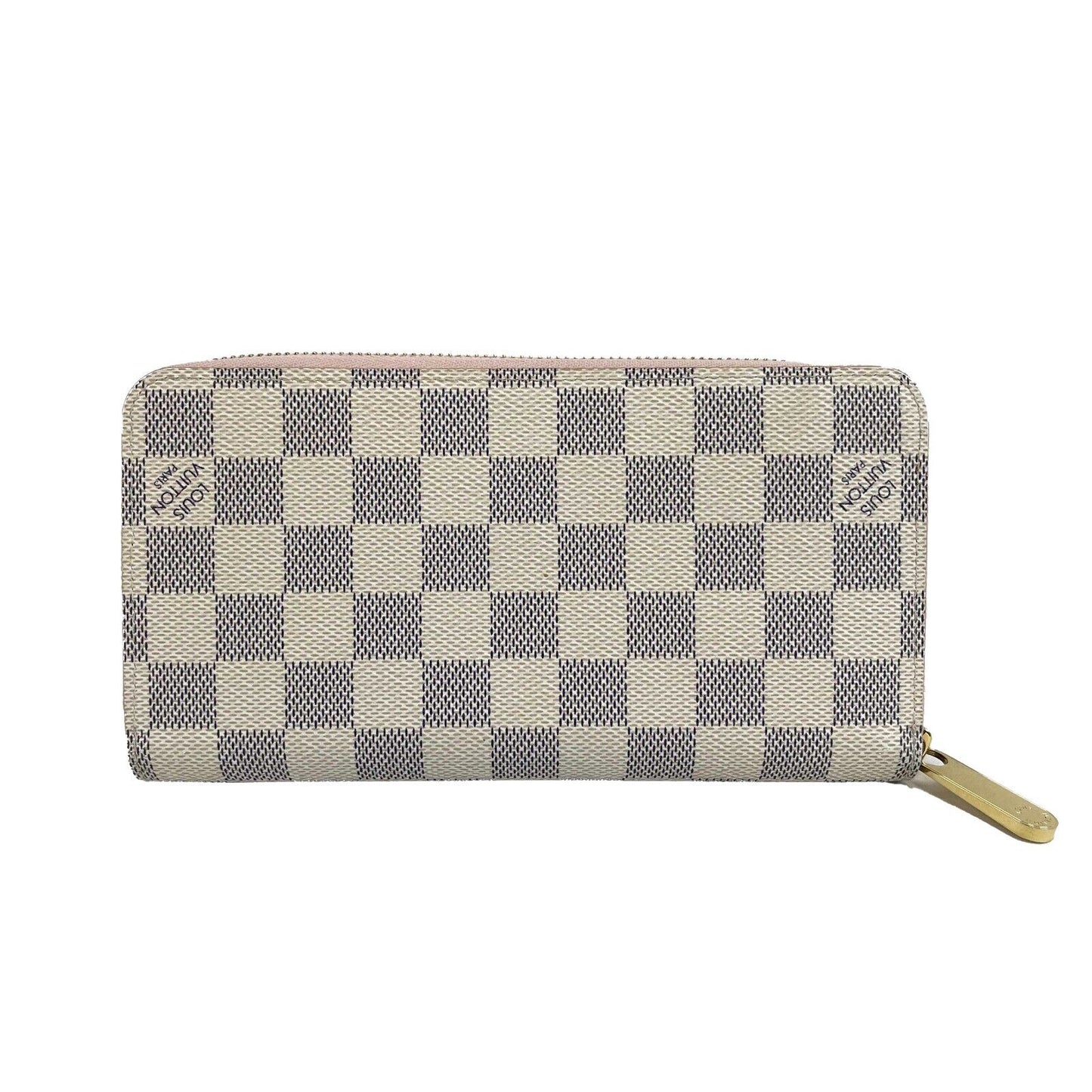 Louis Vuitton Damier Azur Zippy Wallet Rose Ballerine Pink Accessories