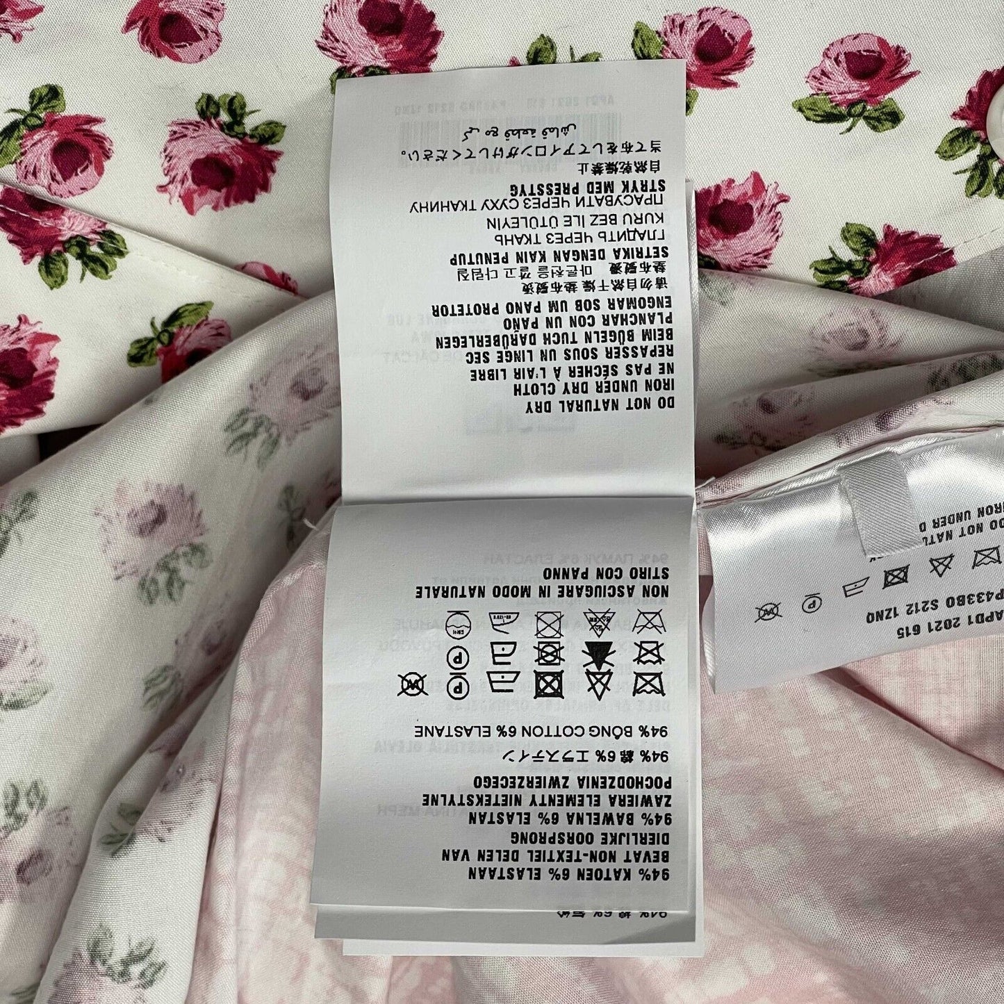 Prada Double Match poplin Button up shirt Rose Plaid 38 US 2 Excellent