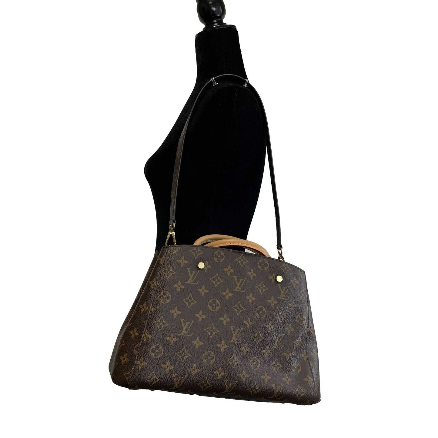 Louis Vuitton Excellent Montaigne Monogram Canvas MM Brown Handbag