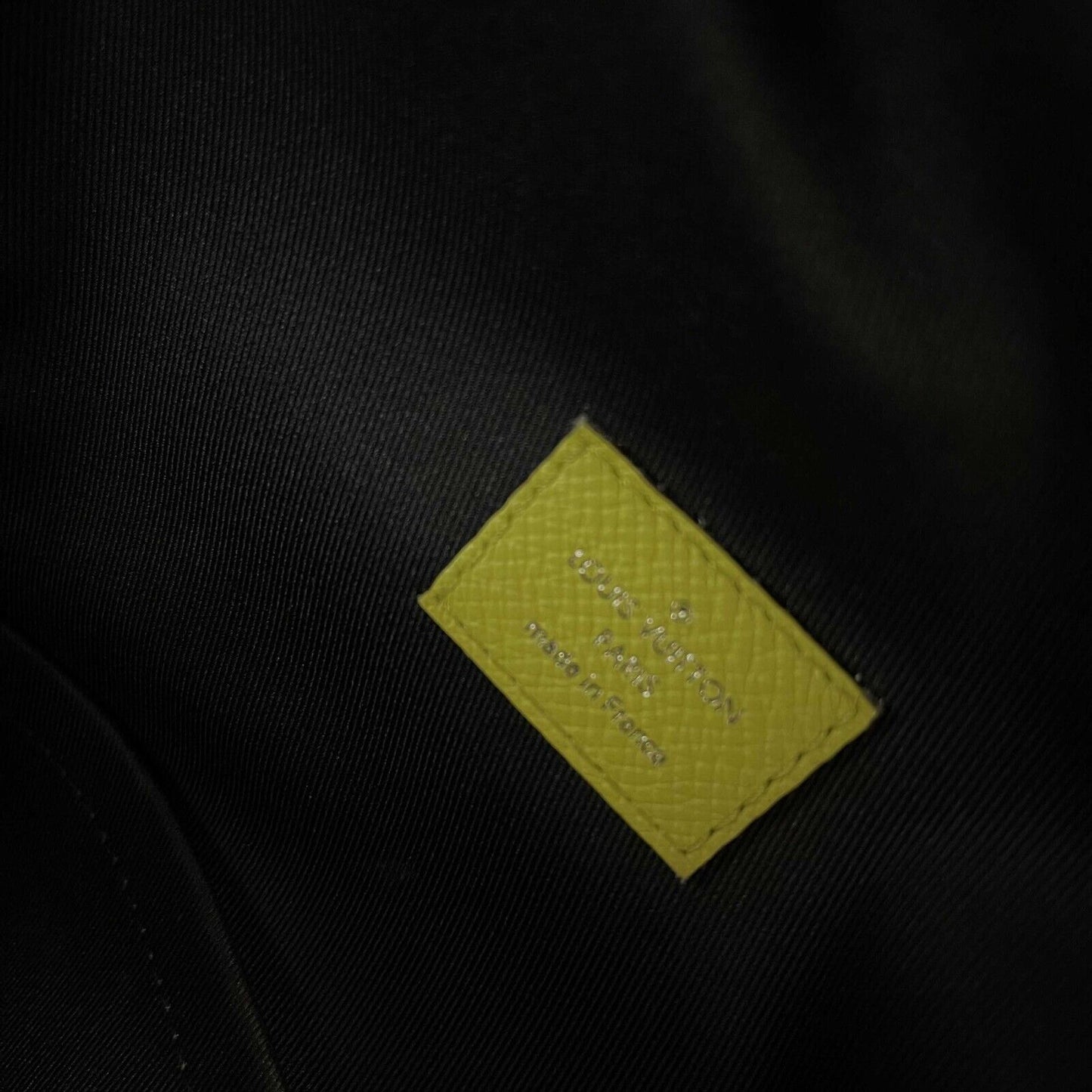Louis Vuitton Taiga Monogram Discovery Backpack Neon Yellow