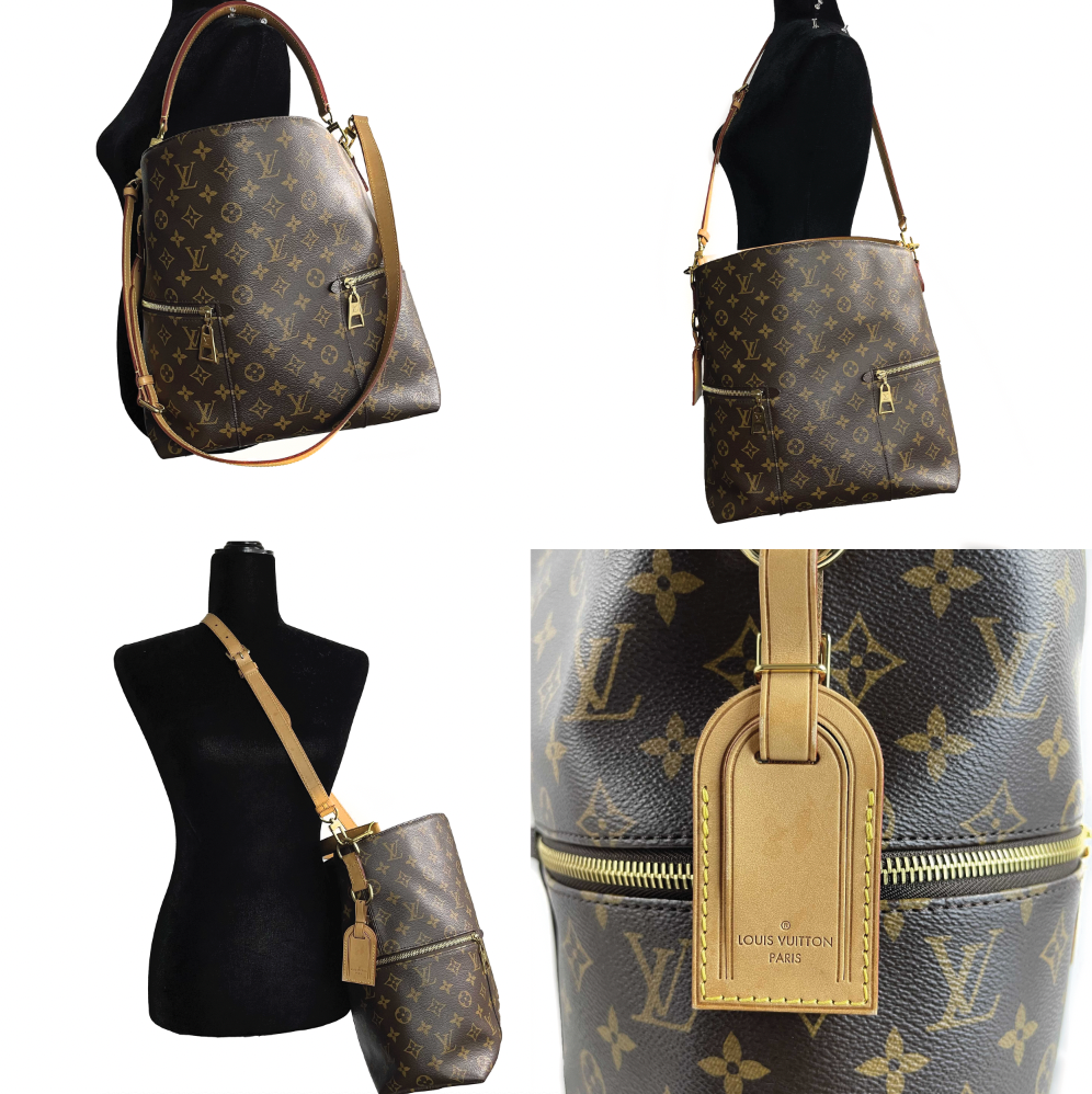 Louis Vuitton Melie Monogram Canvas Top Handle shoulder Strap Crossbody bag