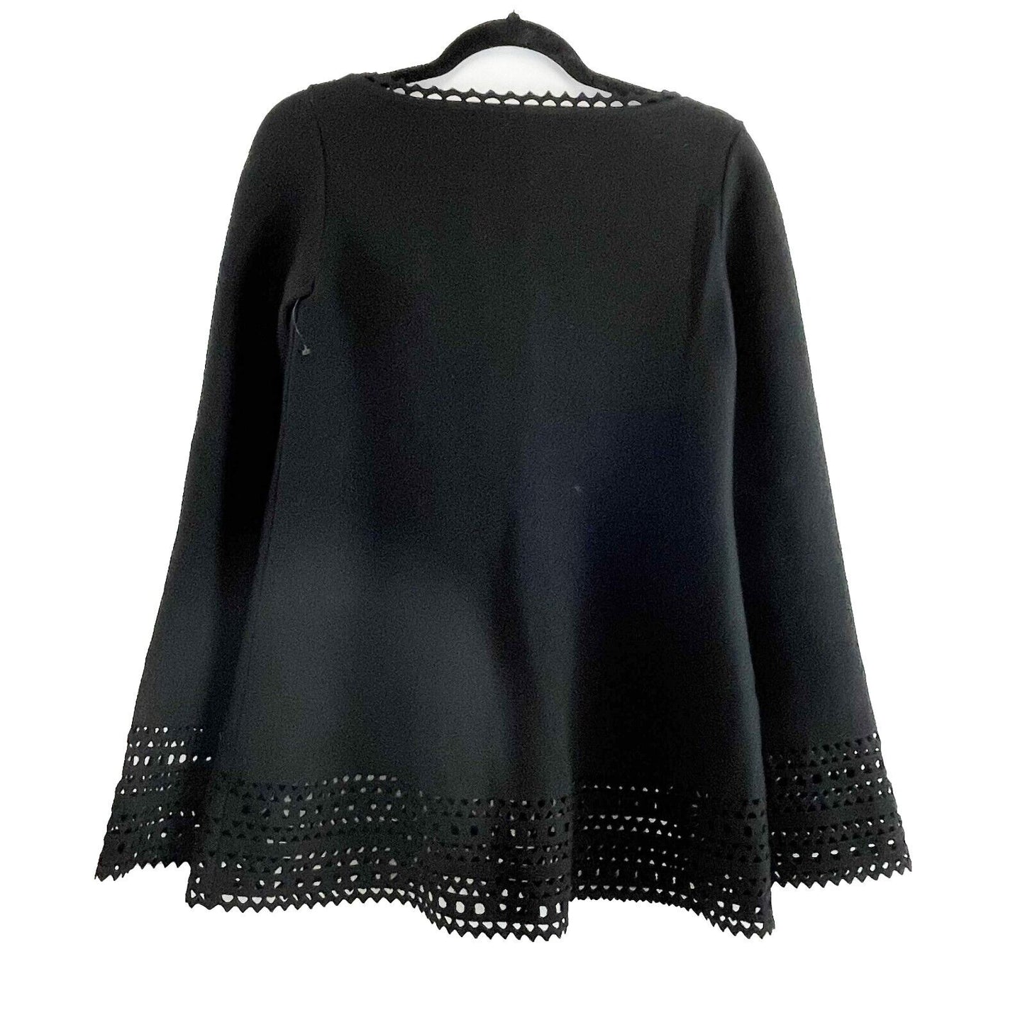 Alaia Excellent Boat neck Openwork-Detail Stretch Tunic Top IT 38 US 2