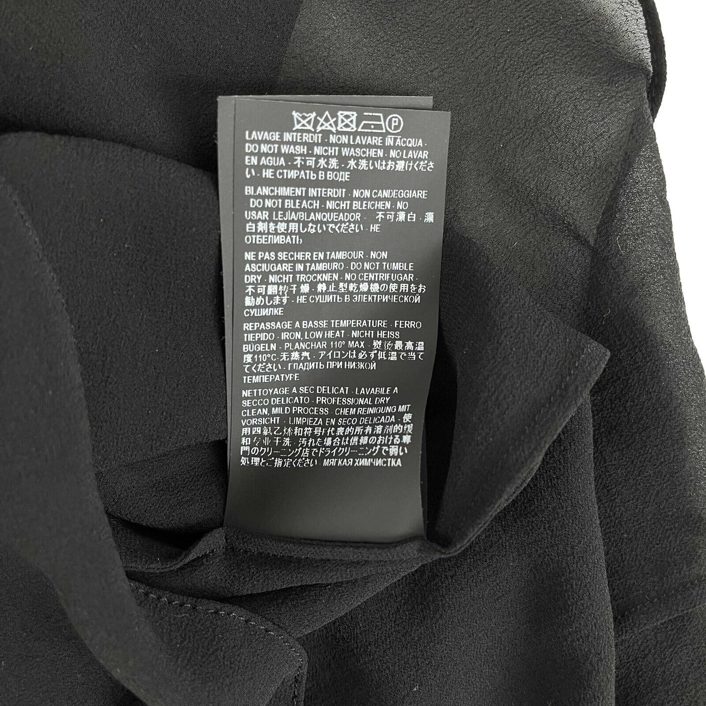 Saint Laurent Excellent Tiered Ruffled Silk Blouse Black - 34 US 4 Top