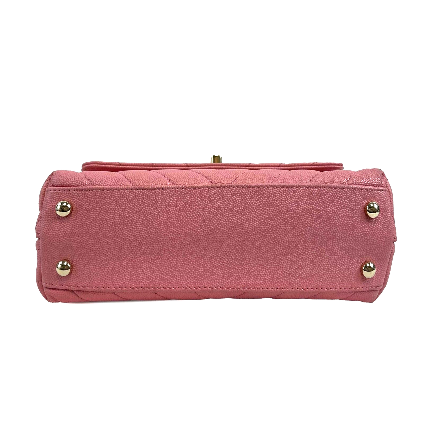 Chanel Mini Coco Top Handle Flap Bag Chevron Caviar Mini Crossbody 2019