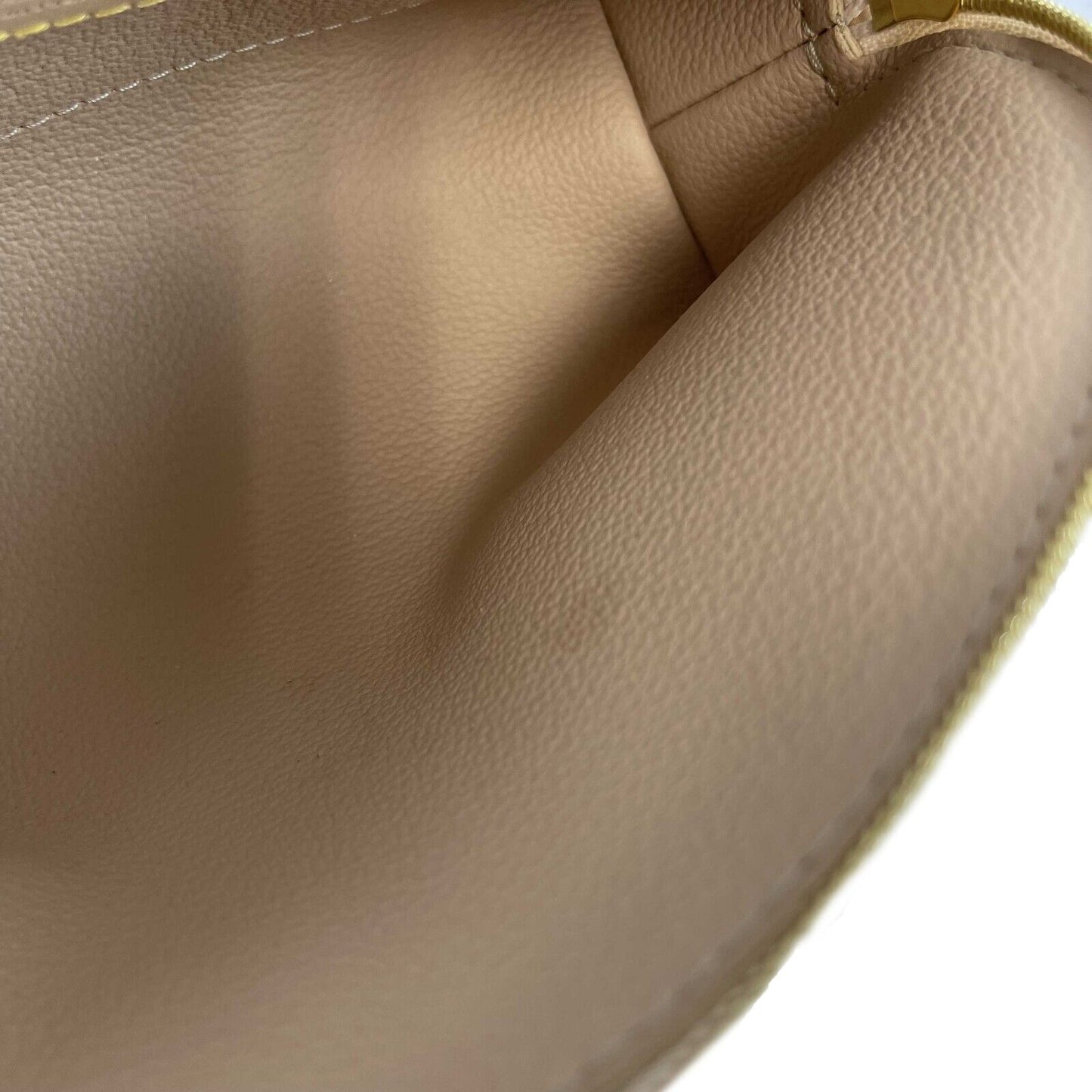 Louis Vuitton Damier Azur Canvas Cosmetic Pochette Pouch With Box White