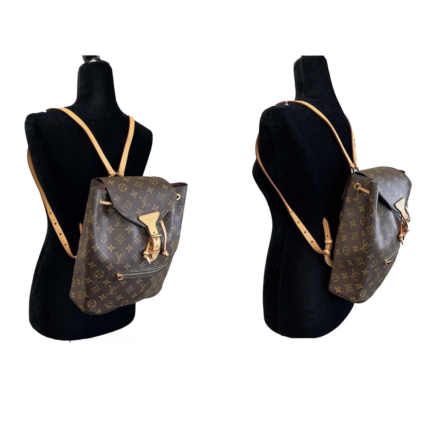 Louis Vuitton Pristine Monogram Canvas Montsouris Brown Backpack