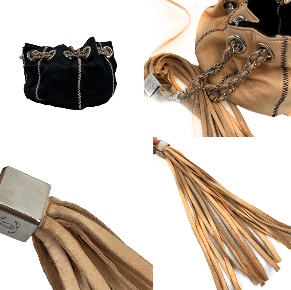 Chanel Reversible Mini Sac Cordon Peach Handbag