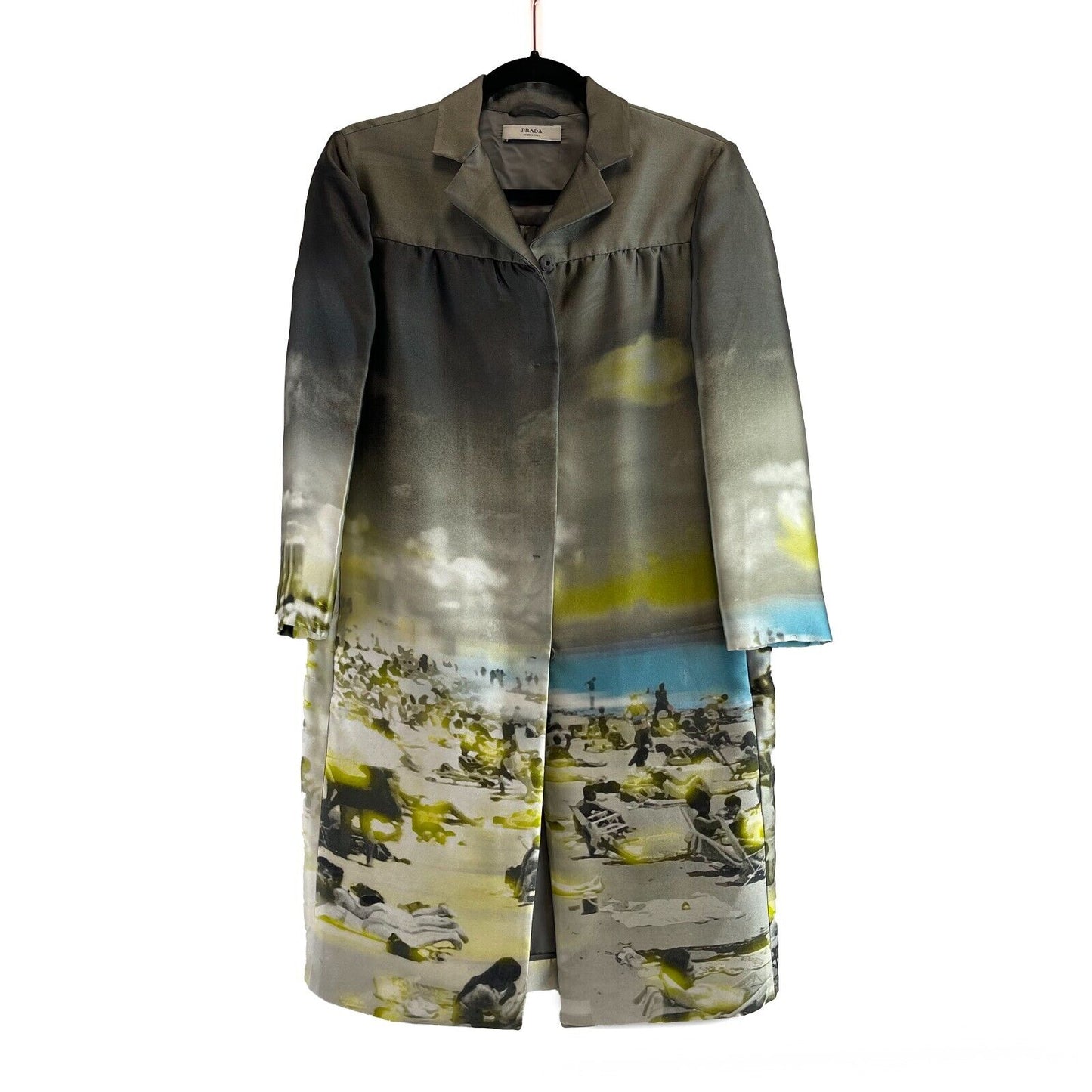 Prada Silk Printed Coat Super rare Multicolor - 38 US 2 Excellent Spring 2010