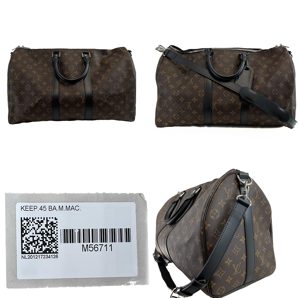 Louis Vuitton Keepall Bandouliere 45 Macassar Monogram Canvas Crossbody bag