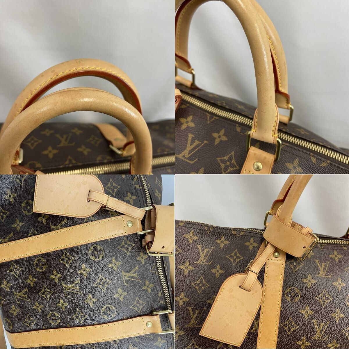 Louis Vuitton Keepall Bandoulière 55 Monogram Canvas Brown Good Duffle Bag