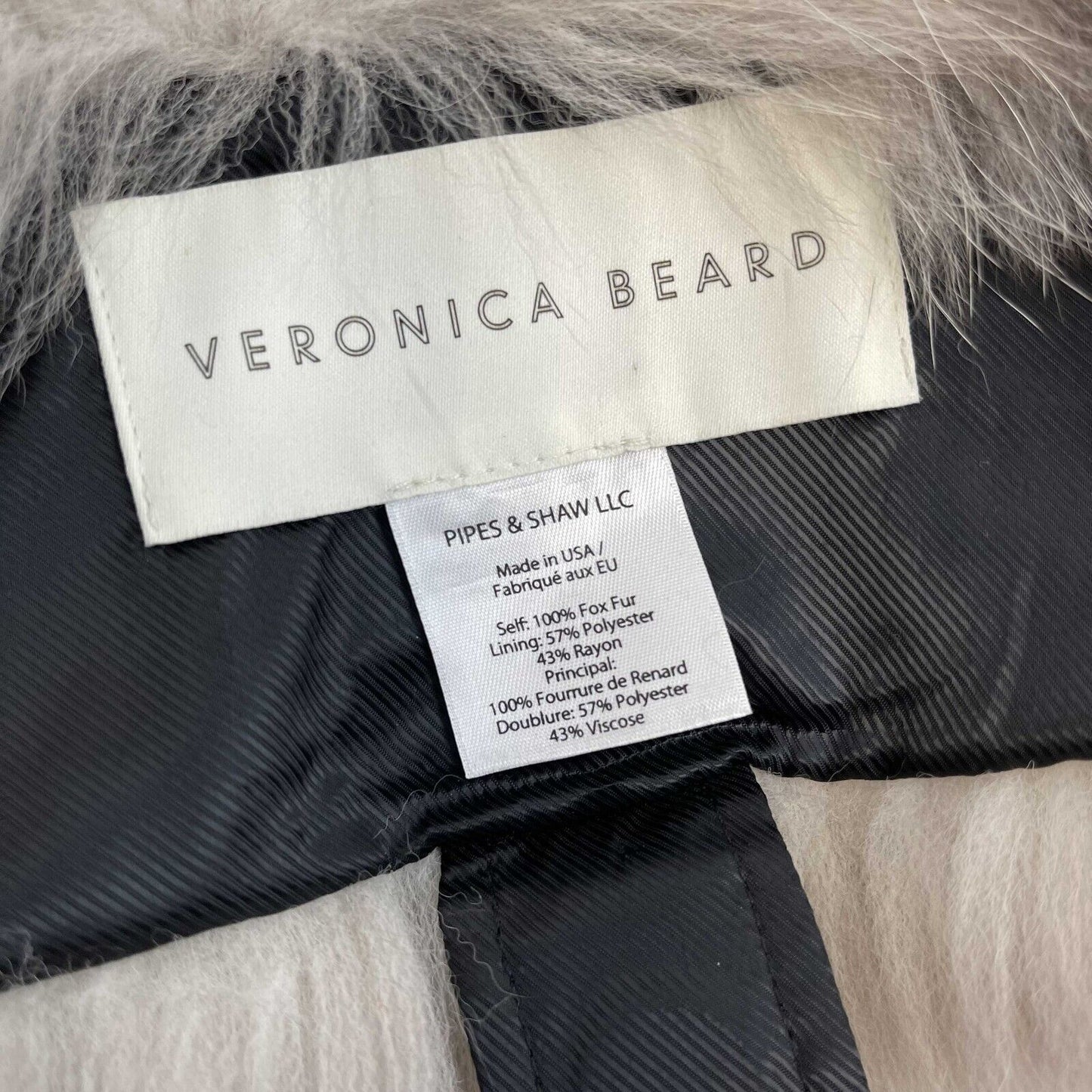 Veronica beard Excellent Fox Fur Stole Scarf