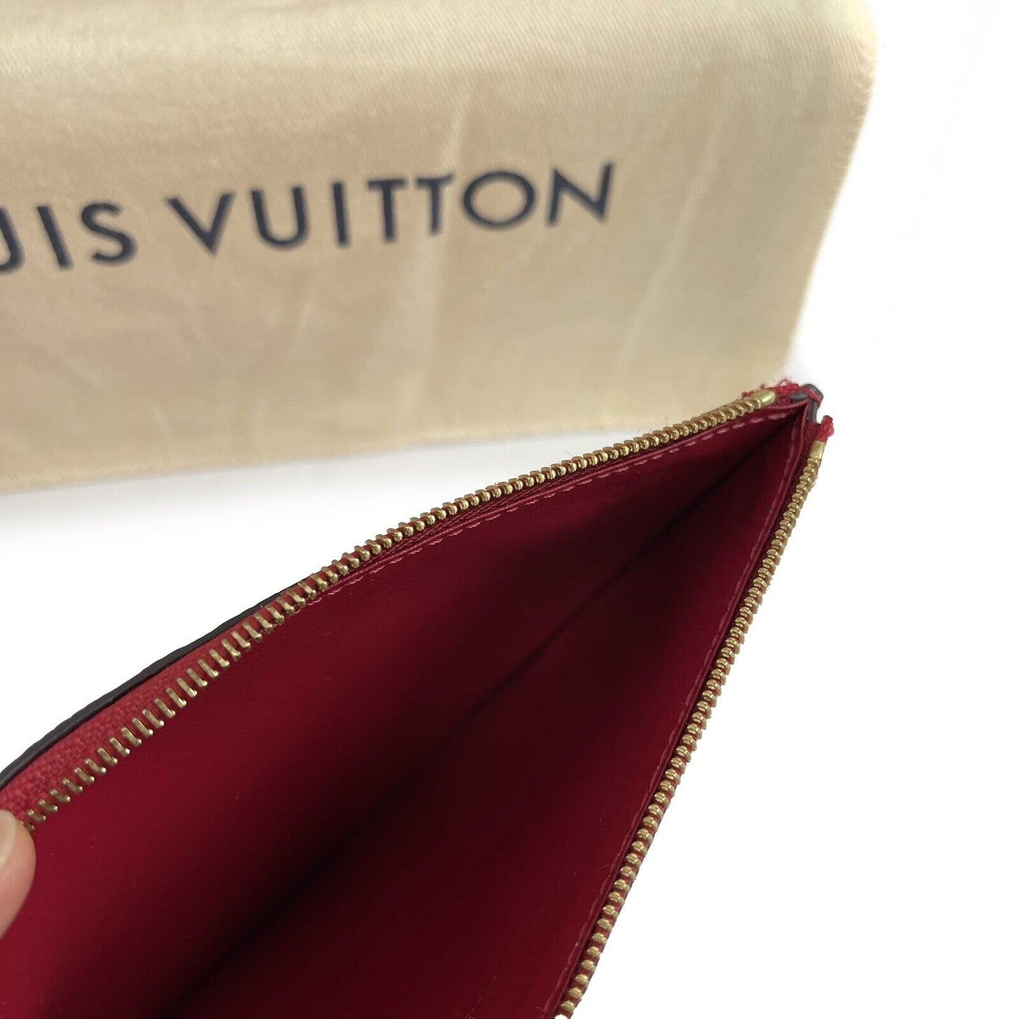 Louis Vuitton -Felicie Pochette-Monogram Empreinte Leather -Red-Handbag