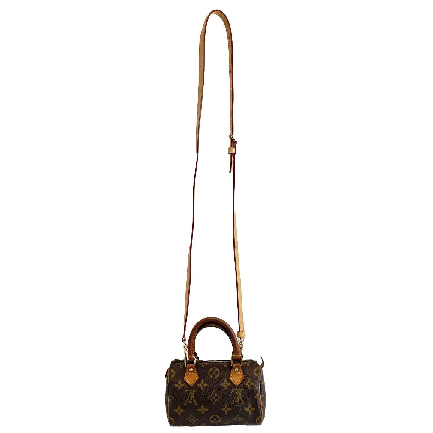 Louis Vuitton - Mini Speedy - Brown Monogram Top Handle Satchel w/ Strap