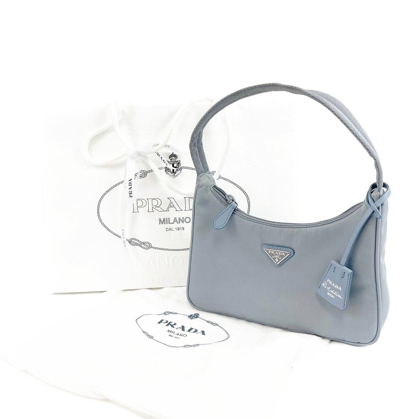 Prada - Excellent - Tessuto Nylon Re-Edition re-edition 2000 Blue Shoulder Bag