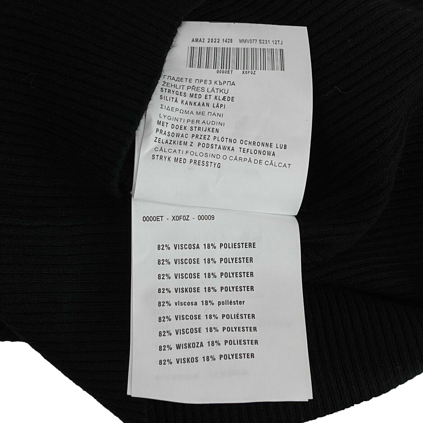 Miu Miu Viscose Tank Top In Nero Black Ribbed Tank Black, White 38 US 2