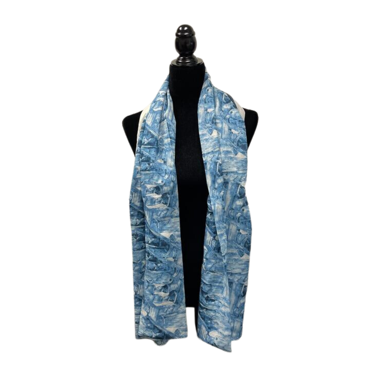 Christian Dior - Blue / White Greek Statue Ltd Edition Cruise '22 Cotton Scarf