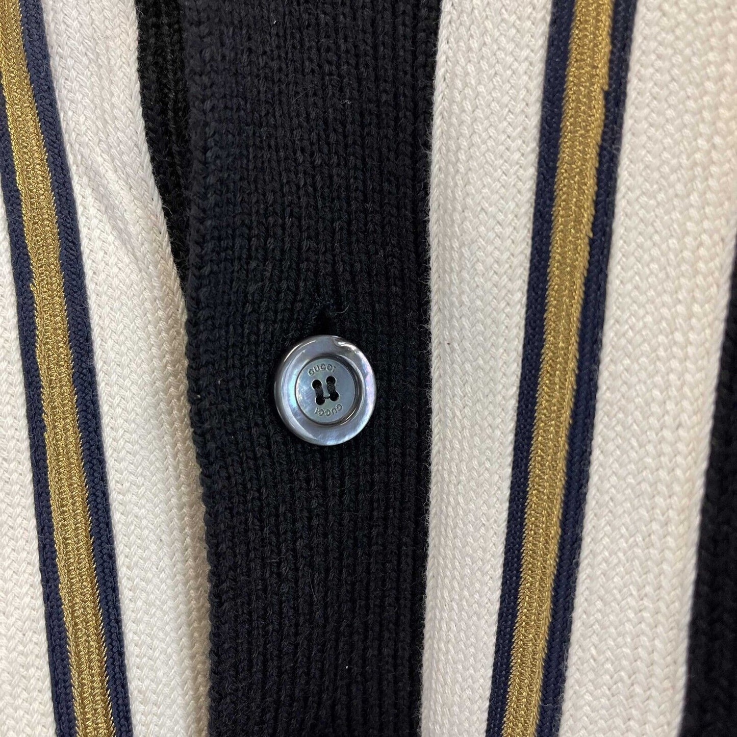 Gucci - Wool Bee Appliqué Black Cardigan - Size label missing