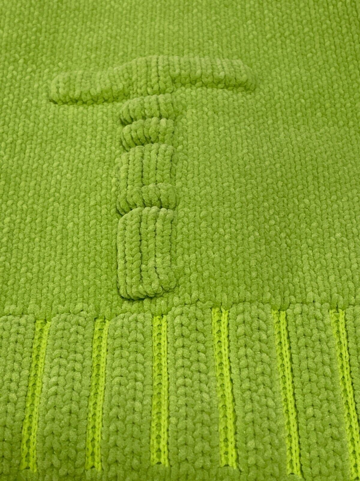 Bottega Veneta Excellent Chenille Knitted Alphabet Sweater Green XS US 0