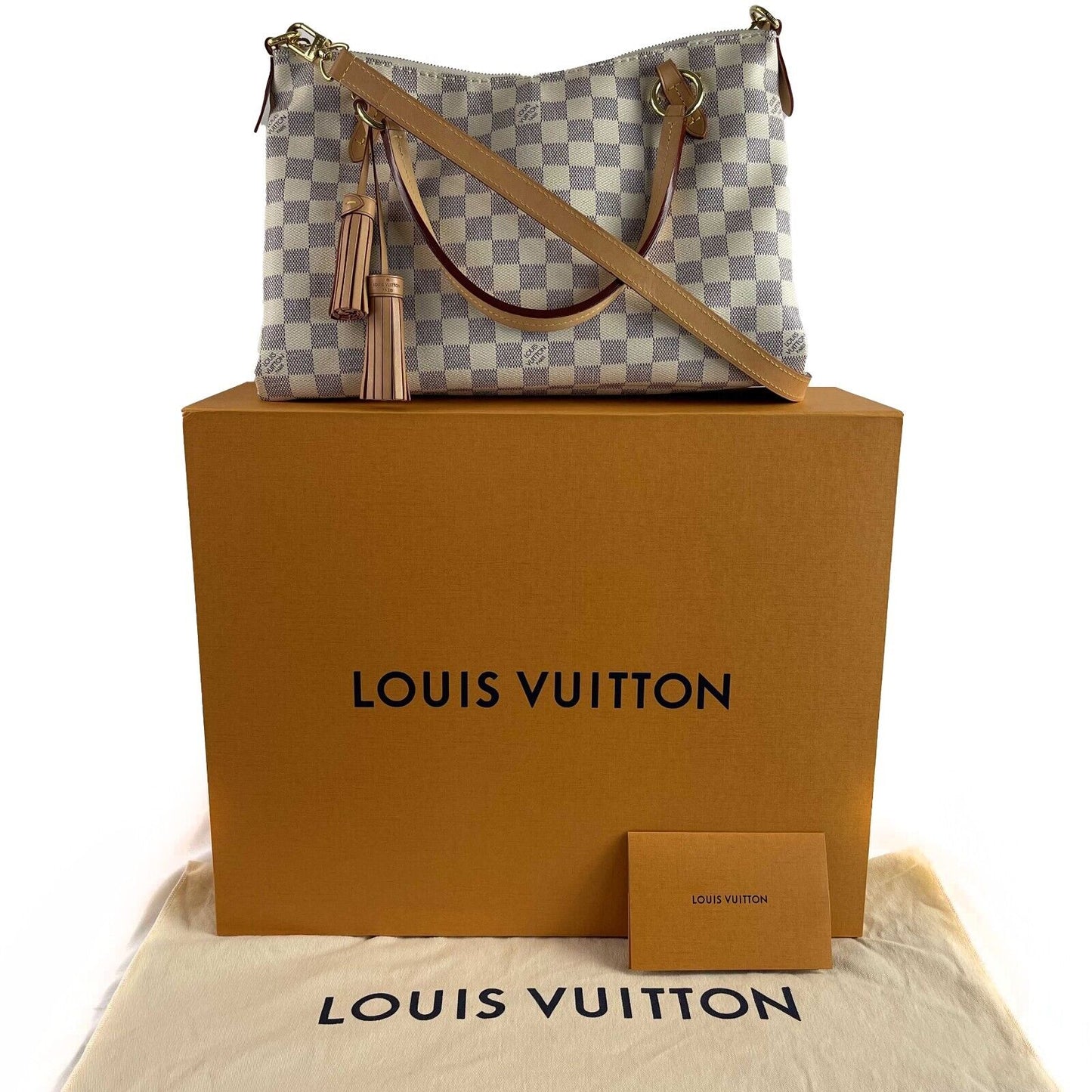 Louis Vuitton - LV Lymington Damier Azur Canvas Top Handle w/ Shoulder Strap KIT