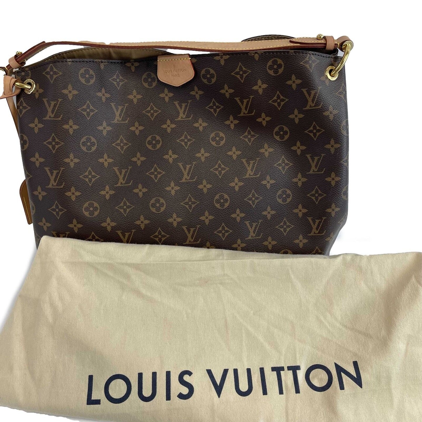 Louis Vuitton - Graceful MM - Brown/Beige Canvas Monogram Shoulder Bag