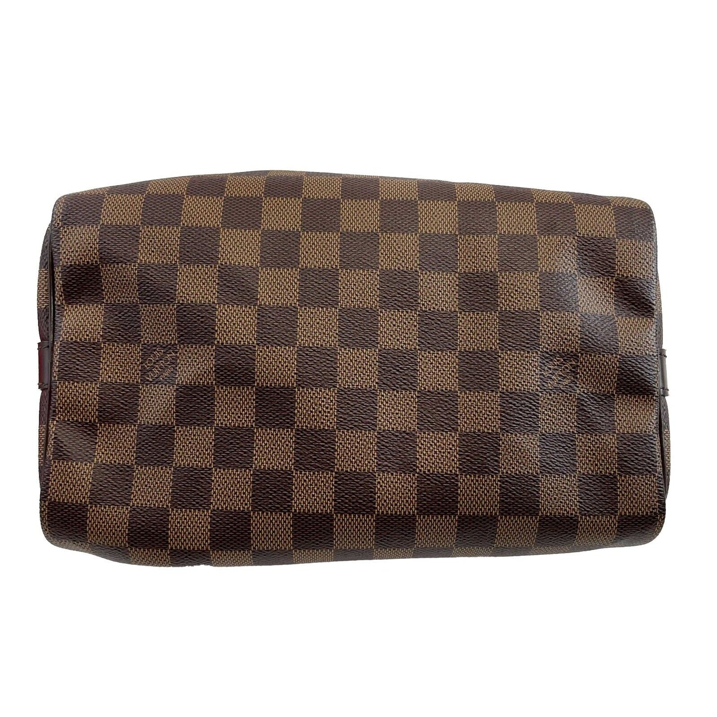 Louis Vuitton Speedy Bandoulier 25 Red Interior Damier Ebene Crossbody Brown