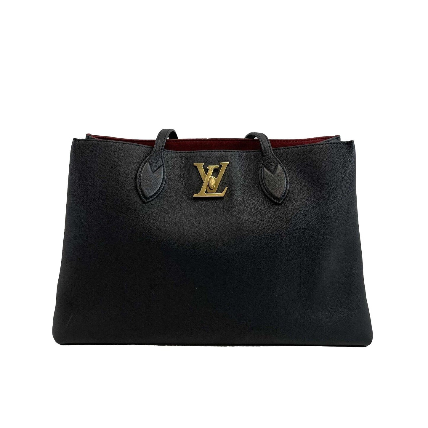 Louis Vuitton Excellent Black Lockme Go Shopper Tote Shoulder Bag / Tote