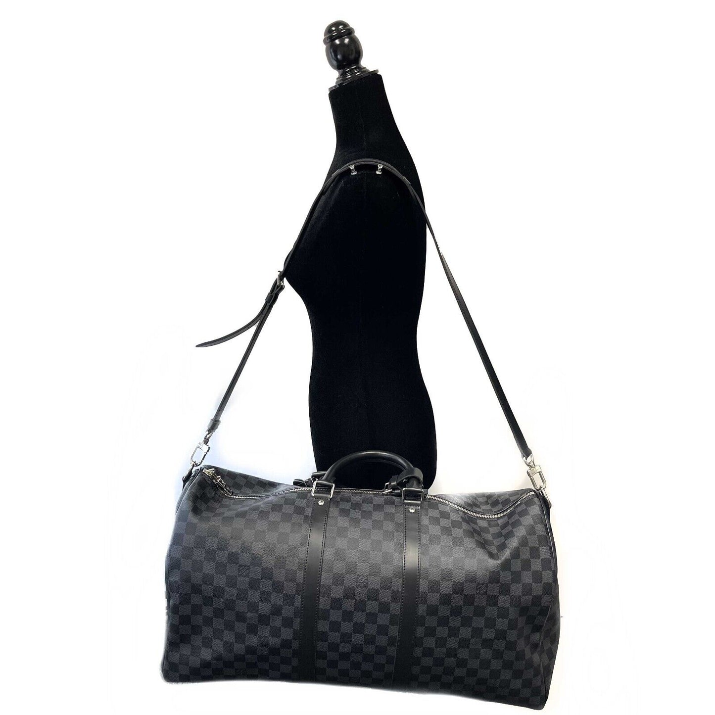 Louis Vuitton - Keep all 55 Bandouliere in Damier Graphite Canvas w/ Strap